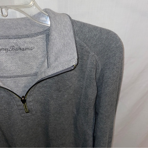 Tommy Bahama Pullover Sweater Men’s Size XL Gray Long Sleeve Zip Collar - Picture 4 of 12